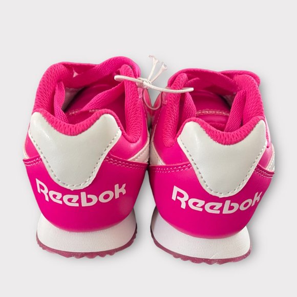 Kids Bright Pink Reebok Follow Brand Royal Classic Jogger Sneaker Sz 1 - Picture 4 of 6